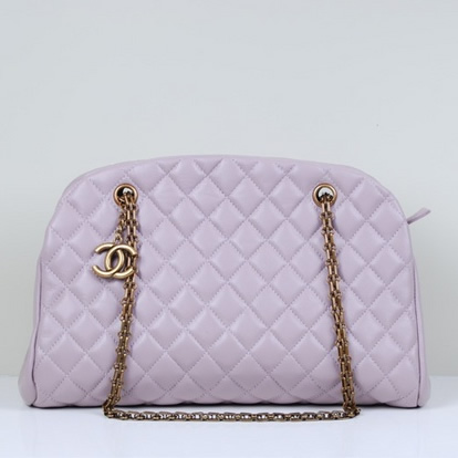 Best Chanel lambskin leather shoulder bags 49854 Pink Purple On Sale